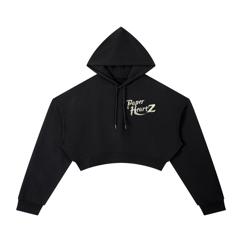 Paper HeartZ Women's Crop Top Hoodie